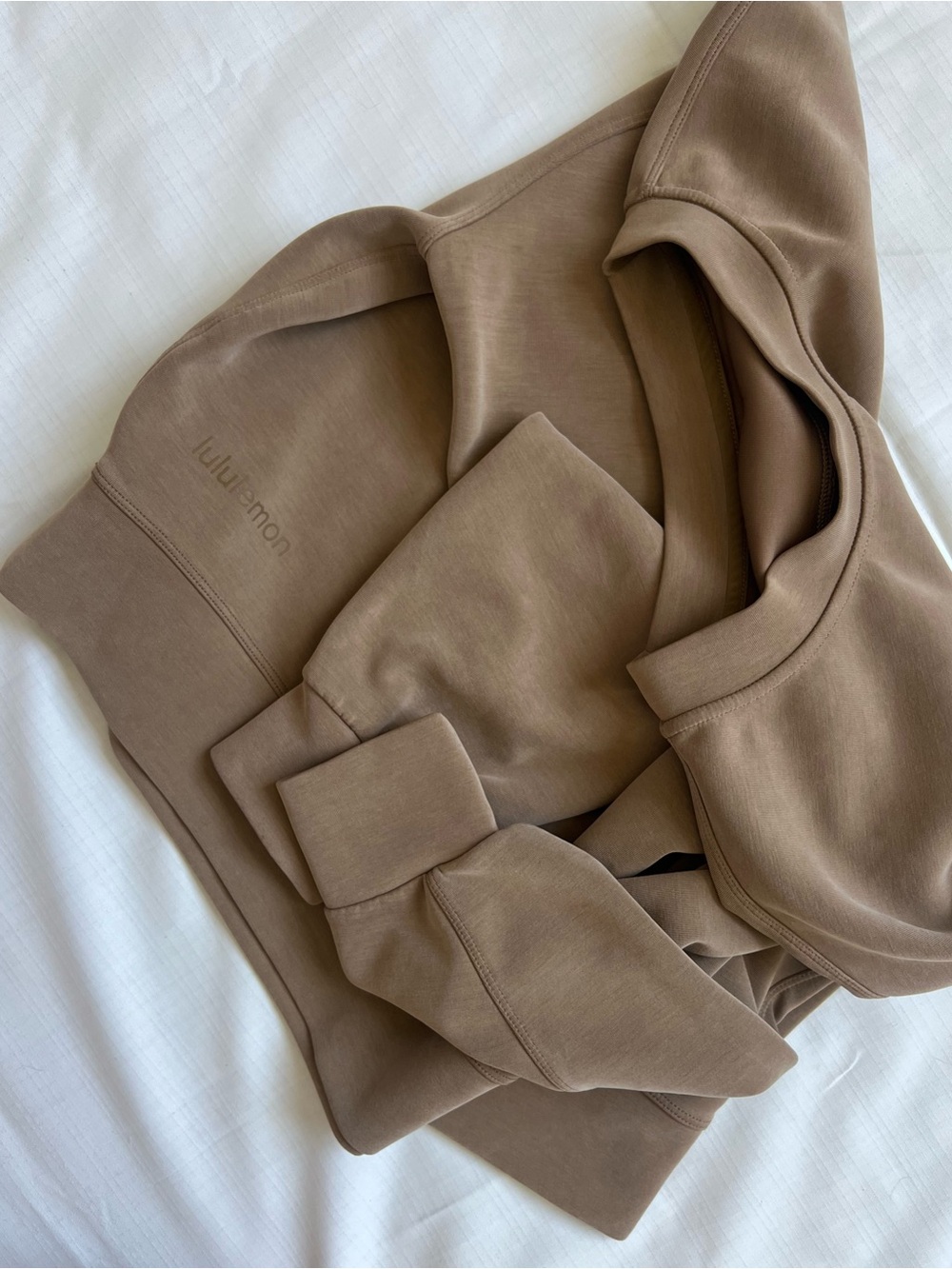 lululemon athletica Neutral Beige Logo Sweatshirt